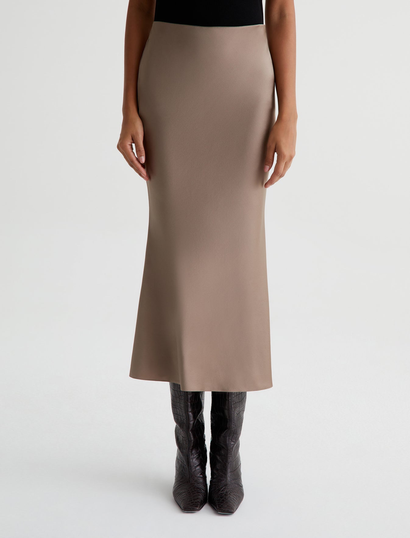 Karina Skirt|Luxe Silk Classic Skirt
